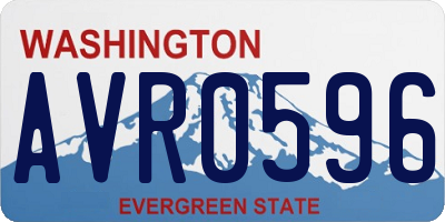 WA license plate AVR0596