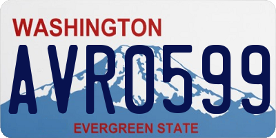 WA license plate AVR0599