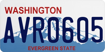WA license plate AVR0605