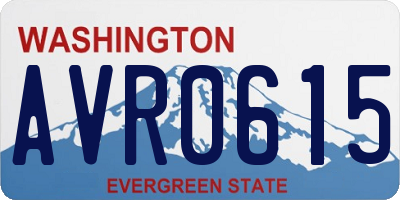 WA license plate AVR0615