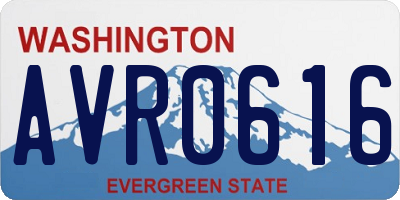 WA license plate AVR0616