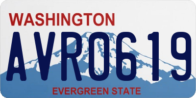 WA license plate AVR0619