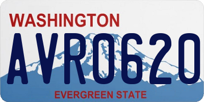 WA license plate AVR0620