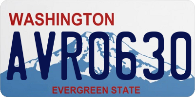 WA license plate AVR0630