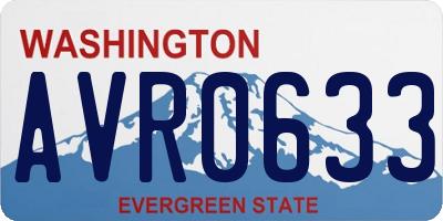 WA license plate AVR0633