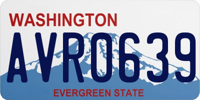 WA license plate AVR0639