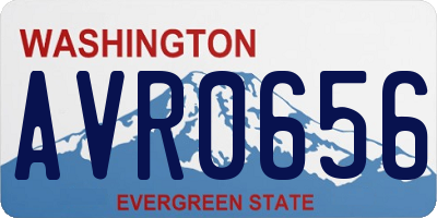WA license plate AVR0656