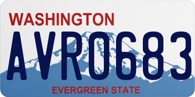 WA license plate AVR0683