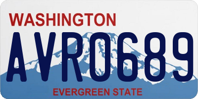 WA license plate AVR0689