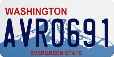 WA license plate AVR0691