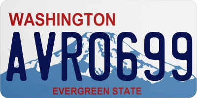 WA license plate AVR0699
