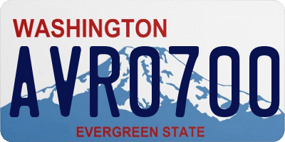 WA license plate AVR0700
