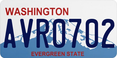 WA license plate AVR0702