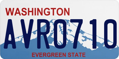 WA license plate AVR0710