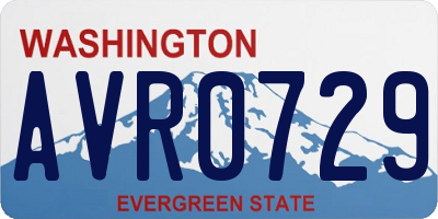 WA license plate AVR0729