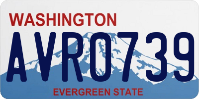 WA license plate AVR0739