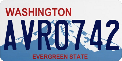 WA license plate AVR0742