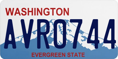 WA license plate AVR0744