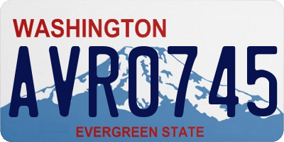 WA license plate AVR0745
