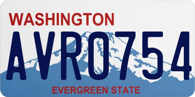 WA license plate AVR0754
