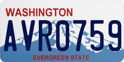 WA license plate AVR0759