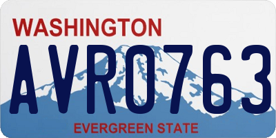 WA license plate AVR0763