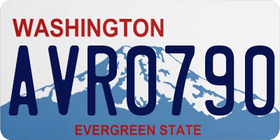 WA license plate AVR0790