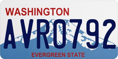 WA license plate AVR0792