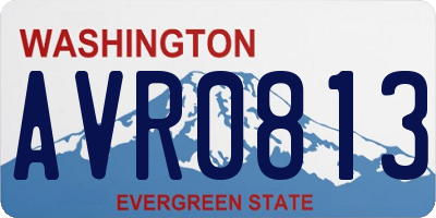 WA license plate AVR0813