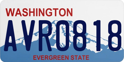 WA license plate AVR0818