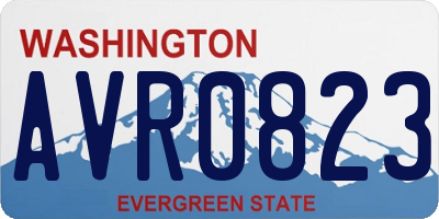 WA license plate AVR0823