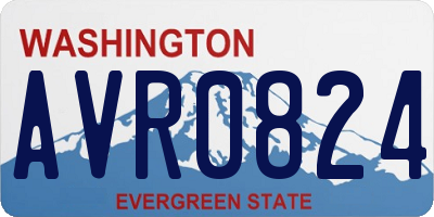 WA license plate AVR0824