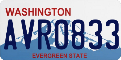 WA license plate AVR0833