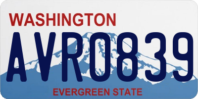 WA license plate AVR0839