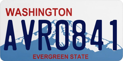 WA license plate AVR0841