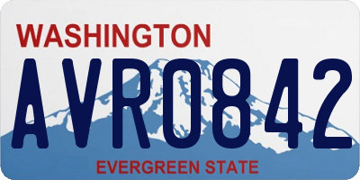 WA license plate AVR0842