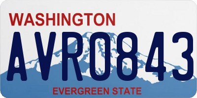 WA license plate AVR0843