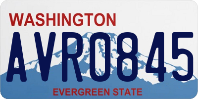 WA license plate AVR0845