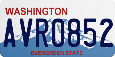 WA license plate AVR0852