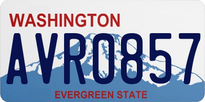 WA license plate AVR0857