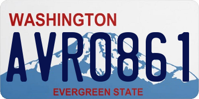WA license plate AVR0861