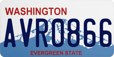 WA license plate AVR0866