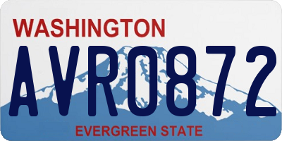 WA license plate AVR0872