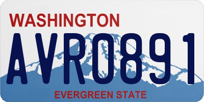 WA license plate AVR0891