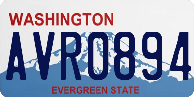 WA license plate AVR0894