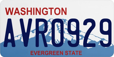WA license plate AVR0929