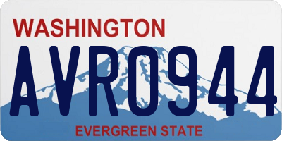 WA license plate AVR0944