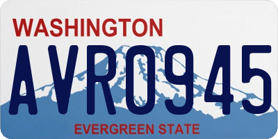 WA license plate AVR0945