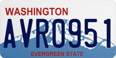 WA license plate AVR0951