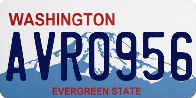 WA license plate AVR0956